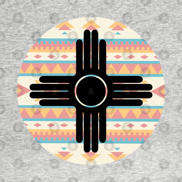 New Mexico Flag Design - Native Zia Pattern by DeadBeatElite